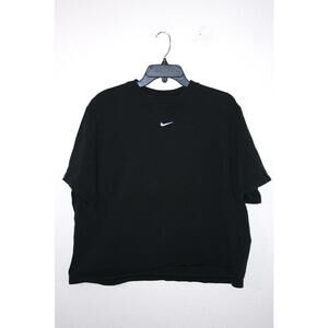 Nike Loose Fit Black with White Embroidered Logo T-Shirt Size XL